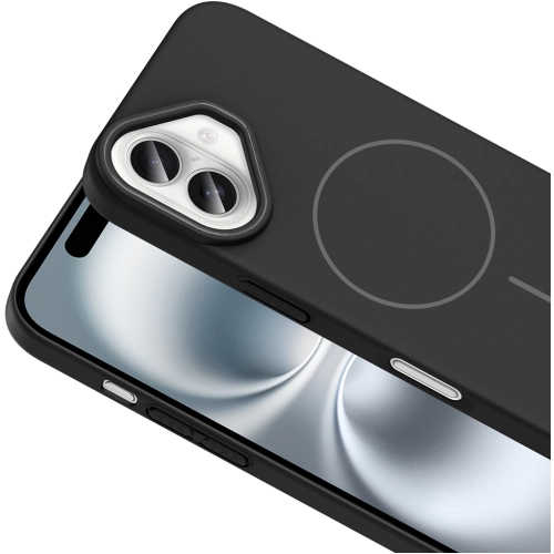 Apple iPhone 16 Plus (6.7) ile Uyumlu Kılıf Magsafe Şarj Özellikli Ruby Silikon Kapak - Desert Titanyum