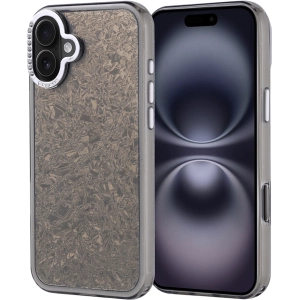 Apple iPhone 16 Plus (6.7) ile Uyumlu Kılıf Buzlu Parıltılı Lüks Kamera Lens Darbeye Dayanıklı Kapi Kapak - Siyah