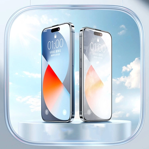 Apple iPhone 16 Plus Wiwu GT-010 Anti-Reflective Polimer Oleofobik Kaplama Ultra İnce Temperli Cam Ekran Koruyucu - Siyah