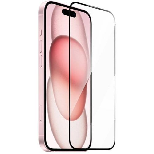 Apple iPhone 16 Plus Wiwu GT-014 Polimer Oleofobik Kaplama Şeffaf Pürüzsüz Temperli Cam Ekran Koruyucu 25'li Paket - Siyah