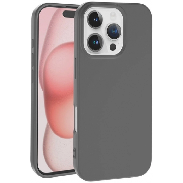 Apple iPhone 16 Pro (6.3) Kılıf İçi Kadife Mat Yüzey LSR Serisi Lüks Kapak - Titanyum-Gri