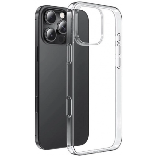 Apple iPhone 16 Pro (6.3) Kılıf Kamera Korumalı Esnek Silikon Kapak - Şeffaf