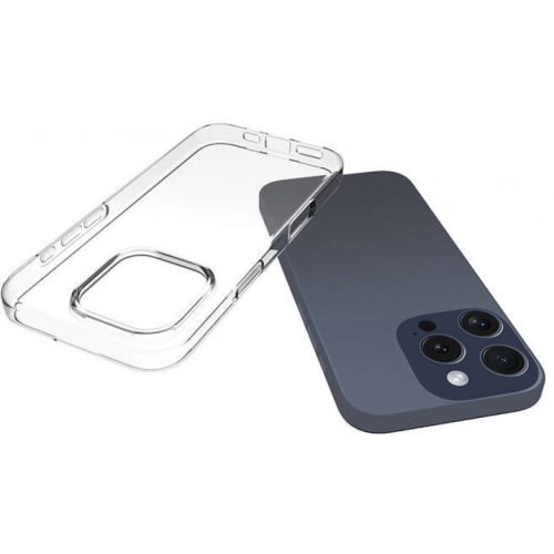 Apple iPhone 16 Pro (6.3) Kılıf Kamera Korumalı Esnek Silikon Kapak - Şeffaf