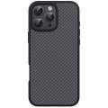 Apple iPhone 16 Pro (6.3) Kılıf Magsafe Şarj Özellikli Karbon Fiber Tasarımlı Zore Elnino Kapak - Siyah