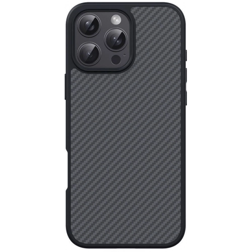 Apple iPhone 16 Pro (6.3) Kılıf Magsafe Şarj Özellikli Karbon Fiber Tasarımlı Zore Elnino Kapak - Siyah