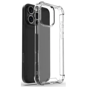 Apple iPhone 16 Pro (6.3) Kılıf Silikon Köşe Korumalı Airbag Darbe Emici Kapak - Şeffaf