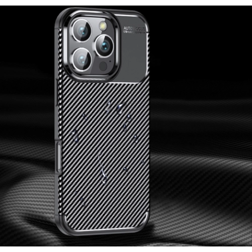 Apple iPhone 16 Pro (6.3) Kılıf Silikon Parmak İzi Bırakmayan Karbon Soft Negro Kapak - Siyah