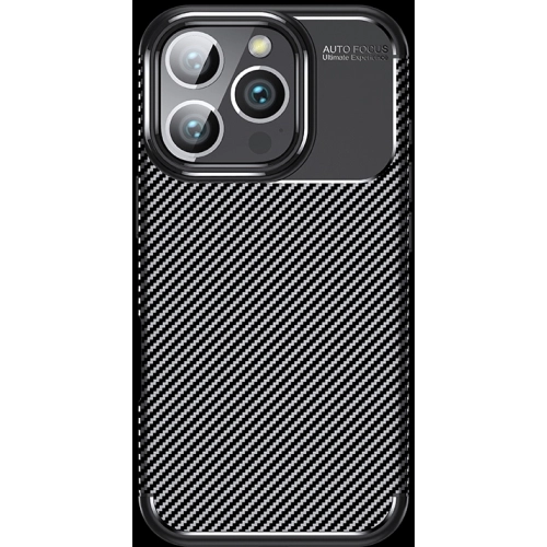 Apple iPhone 16 Pro (6.3) Kılıf Silikon Parmak İzi Bırakmayan Karbon Soft Negro Kapak - Siyah