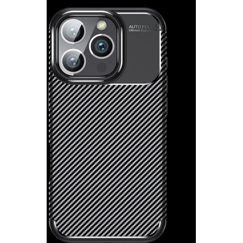 Apple iPhone 16 Pro (6.3) Kılıf Silikon Parmak İzi Bırakmayan Karbon Soft Negro Kapak - Siyah