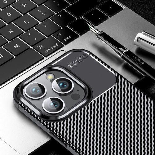 Apple iPhone 16 Pro (6.3) Kılıf Silikon Parmak İzi Bırakmayan Karbon Soft Negro Kapak - Siyah