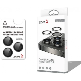 Apple iPhone 16 Pro (6.3) Lens Kamera Koruyucu Parmak İzi Bırakmayan Anti-Reflective CL-12 - Siyah