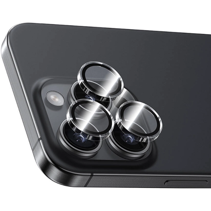 Apple iPhone 16 Pro Benks AR Glass Warrior Transparan Premium Cam Kamera Lens Koruyucu - Şeffaf