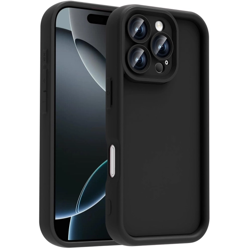 Apple iPhone 16 Pro (6.3) ile Uyumlu Kılıf Kamera Korumalı Silikon Ananas Kapak - Siyah