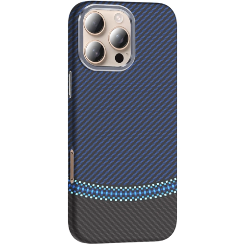 Apple iPhone 16 Pro (6.3) ile Uyumlu Kılıf MagSafe Şarj Özellikli Karbon Fiber Görünümlü Gros Kapak - Desert Titanyum