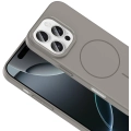 Apple iPhone 16 Pro (6.3) ile Uyumlu Kılıf Magsafe Şarj Özellikli Ruby Silikon Kapak - Siyah