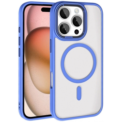 Apple iPhone 16 Pro Max (6.9) Kılıf Wireless Şarj Özellikli Zore Krom Magsafe Silikon Kapak - Siyah