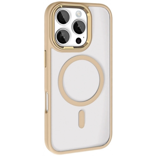 Apple iPhone 16 Pro Max (6.9) Kılıf Wireless Şarj Özellikli Zore Krom Magsafe Silikon Kapak - Titanyum-Gri