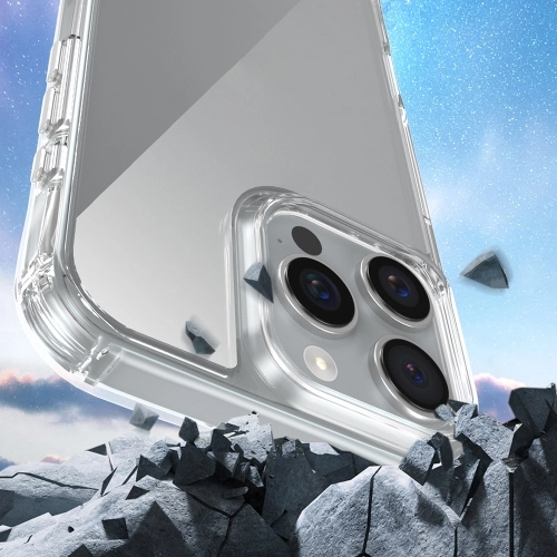 Apple iPhone 16 Pro Max (6.9) Kılıf Airbagli Takılabilir Askı Aparatlı Esnek Snap Silikon Kapak - Şeffaf