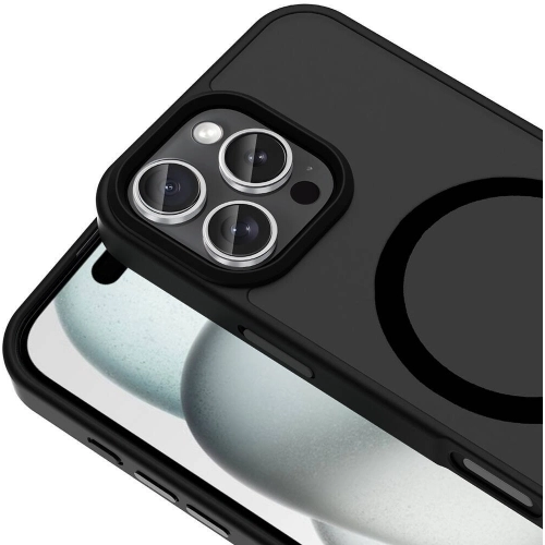 Apple iPhone 16 Pro Max (6.9) Kılıf Magsafe Şarj Özellikli Renkli Mat Arka Yüzey Sio Kapak - Rose Gold