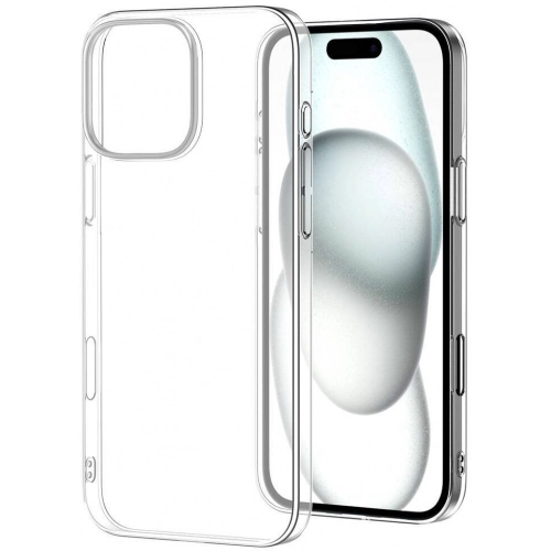 Apple iPhone 16 Pro Max (6.9) Kılıf Sert Arka Yüzey İnce Droga Kapak - Şeffaf