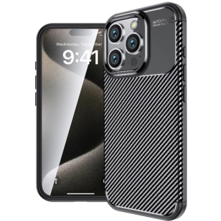 Apple iPhone 16 Pro Max (6.9) Kılıf Silikon Parmak İzi Bırakmayan Karbon Soft Negro Kapak - Siyah