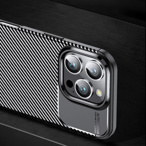 Apple iPhone 16 Pro Max (6.9) Kılıf Silikon Parmak İzi Bırakmayan Karbon Soft Negro Kapak - Siyah