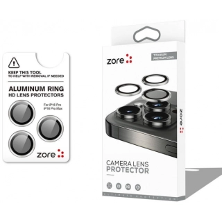 Apple iPhone 16 Pro Max (6.9) Lens Kamera Koruyucu Parmak İzi Bırakmayan Anti-Reflective CL-12 - Gümüş