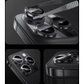Apple iPhone 16 Pro Max Benks Parlama Önleyici Glass Warrior Metal Kamera Lens Koruyucu - Siyah