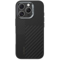 Apple iPhone 16 Pro Max (6.9) Kılıf Magsafe Şarj Özellikli Karbon Fiber Benks Montage Hybrid ArmorPro Kevlar Kapak - Siyah