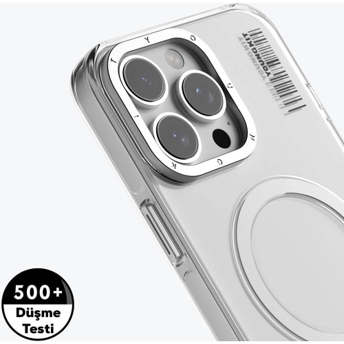 Apple iPhone 16 Pro Max (6.9) Kılıf Magsafe Şarj Özellikli Şeffaf Youngkit Crystal Shield Serisi Kapak - Şeffaf