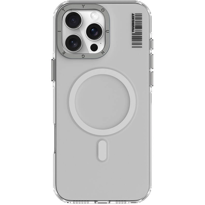 Apple iPhone 16 Pro Max (6.9) Kılıf Magsafe Şarj Özellikli Şeffaf Youngkit Crystal Shield Serisi Kapak - Şeffaf