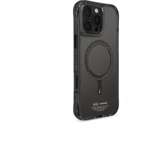 Apple iPhone 16 Pro Max (6.9) Kılıf SkinArma Şeffaf Airbag Tasarımlı Magsafe Şarj Özellikli Saido Kapak - Şeffaf