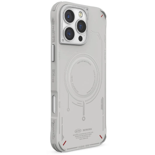 Apple iPhone 16 Pro Max Magsafe Şarj Özellikli Metal Kamera Çerçeveli Skinarma Mecha Serisi Kapak - Olive