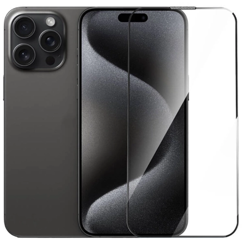 Apple iPhone 16 Pro Max (6.9) Wiwu GT-014 Polimer Oleofobik Kaplama Şeffaf Pürüzsüz Temperli Cam Ekran Koruyucu 25'li Paket - Siyah