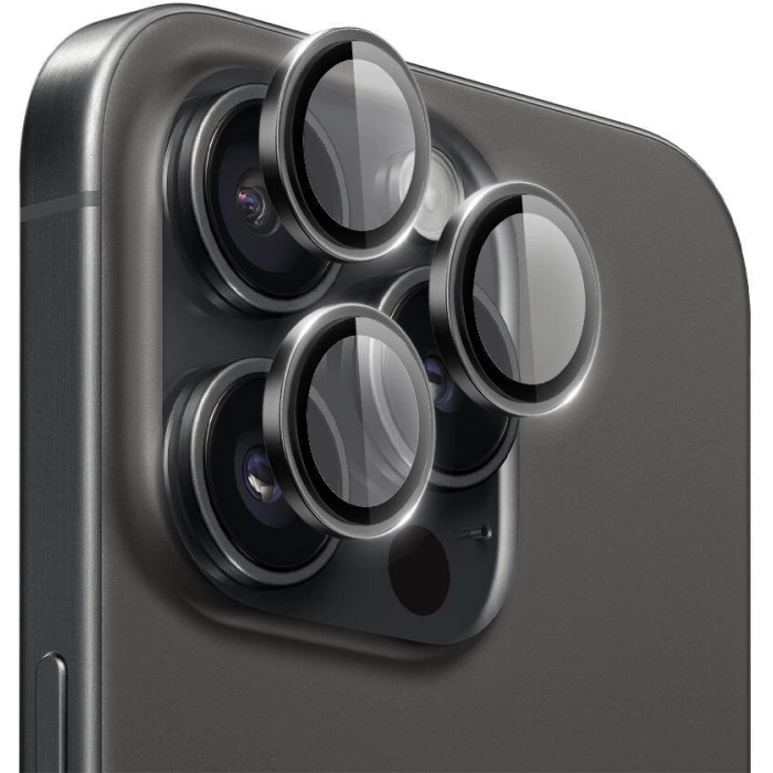 Apple iPhone 16 Pro Max (6.9) Wiwu LG-003 Lens Guard Çizilmeye Karşı Dayanıklı Safir Kamera Lens Koruyucu - Siyah