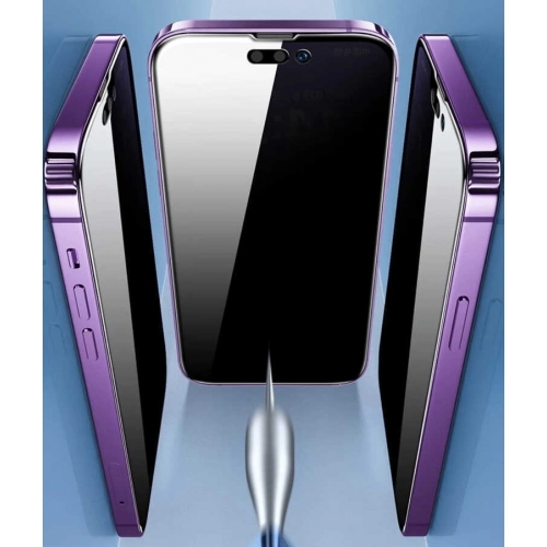 Apple iPhone 16 Pro Max Zore Kor Privacy Cam Ekran Koruyucu - Siyah