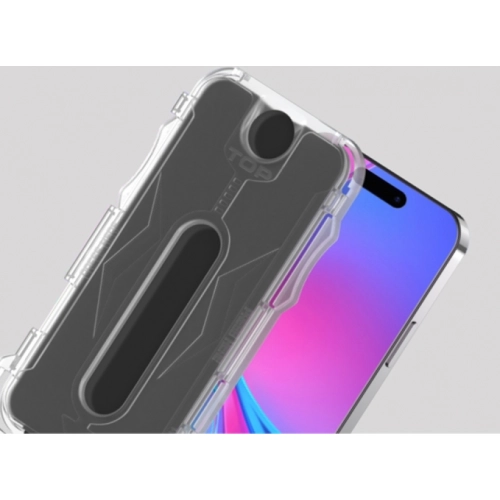 Apple iPhone 16 Pro Zore Kolay Uygulama Aparatlı 5D Magic Privacy Glass Hayalet Cam Ekran - Şeffaf