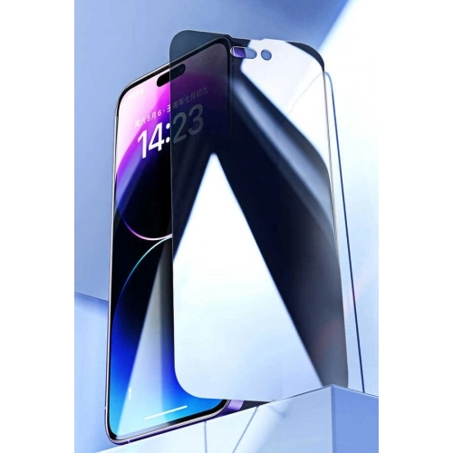 Apple iPhone 16 Pro Zore Kor Privacy Cam Ekran Koruyucu - Siyah