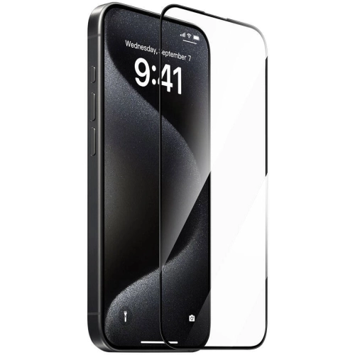 Apple iPhone 16 Wiwu GT-010 Anti-Reflective Polimer Oleofobik Kaplama Ultra İnce Temperli Cam Ekran Koruyucu - Siyah