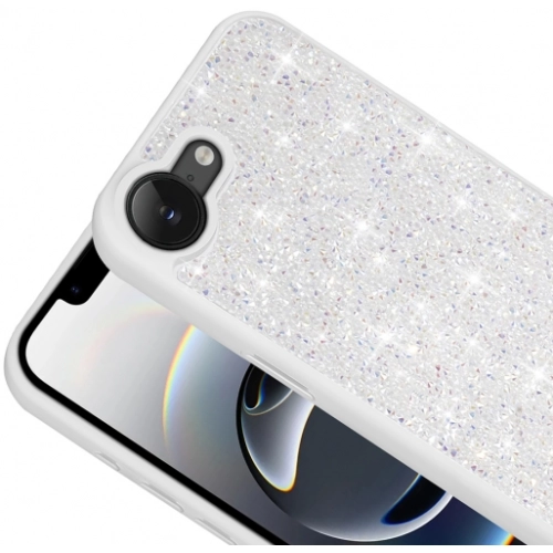 Apple iPhone 16e ile Uyumlu Kılıf Parlak Taşlı Tasarım Zore Pırlanta Kapak - Siyah