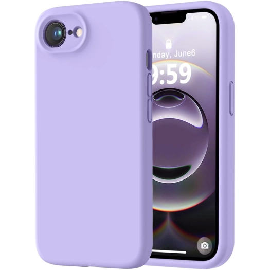 Apple iPhone 16e Kılıf İçi Kadife Mat Mara Lansman Silikon Kapak  - Lila