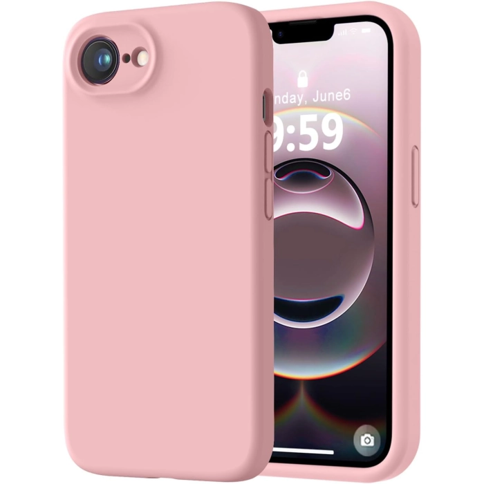 Apple iPhone 16e Kılıf İçi Kadife Mat Mara Lansman Silikon Kapak  - Pembe