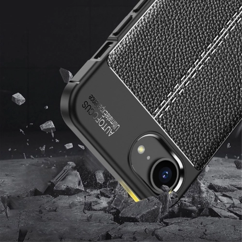 Apple iPhone 16e Kılıf Deri Görünümlü Lüks Parmak İzi Bırakmaz Niss Silikon Kapak - Lacivert