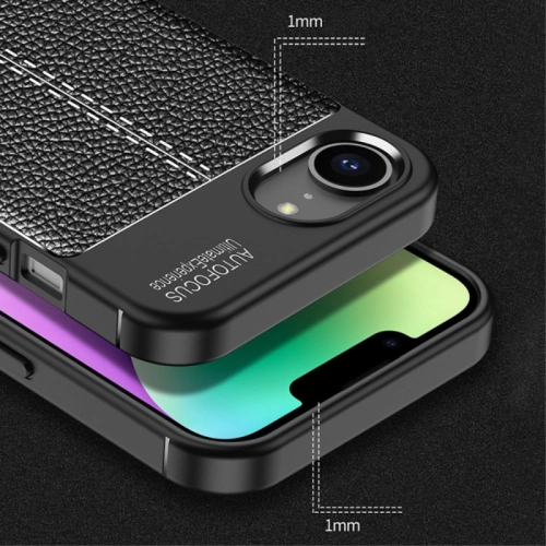 Apple iPhone 16e Kılıf Deri Görünümlü Lüks Parmak İzi Bırakmaz Niss Silikon Kapak - Siyah