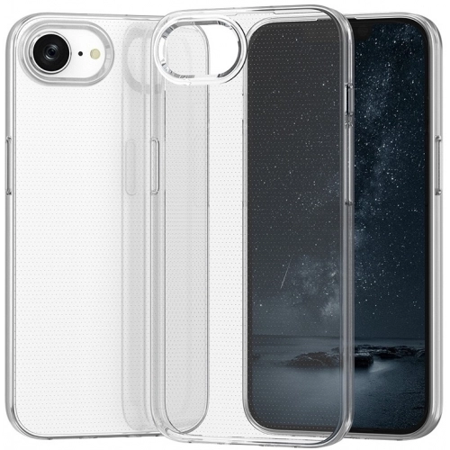 Apple iPhone 16e Kılıf Kamera Korumalı Esnek Silikon Kapak - Şeffaf