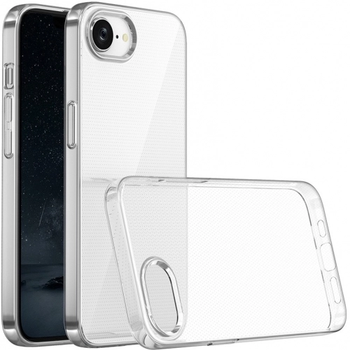 Apple iPhone 16e Kılıf Kamera Korumalı Esnek Silikon Kapak - Şeffaf