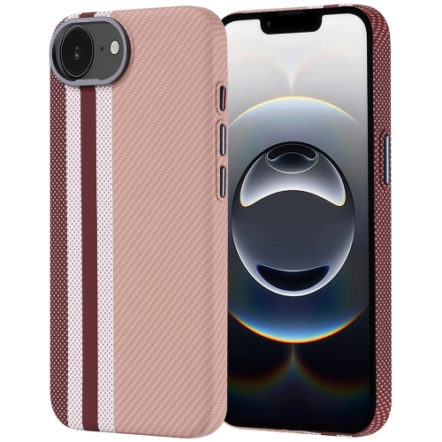 Apple iPhone 16E Kılıf Magsafe Şarj Özellikli Karbon Fiber Görünümlü Zore Nekst Kapak - Gold