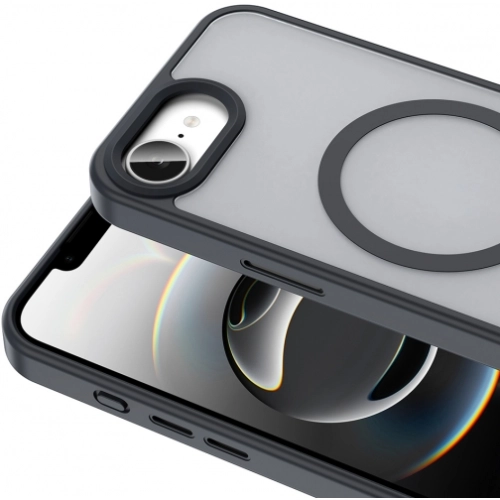 Apple iPhone 16e Kılıf Magsafe Şarj Özellikli Renkli Mat Arka Yüzey Sio Kapak - Koyu Yeşil