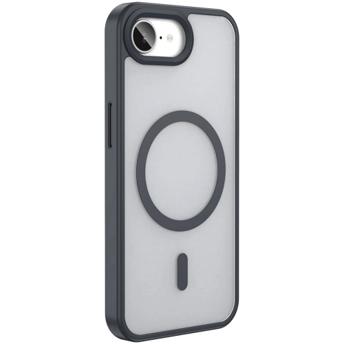 Apple iPhone 16e Kılıf Magsafe Şarj Özellikli Renkli Mat Arka Yüzey Sio Kapak - Lacivert