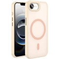 Apple iPhone 16e Kılıf Magsafe Şarj Özellikli Renkli Mat Arka Yüzey Sio Kapak - Pembe